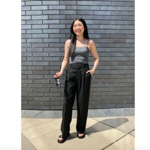 NWT Uniqlo Style Dark Grey Cropped Bra Tube Top